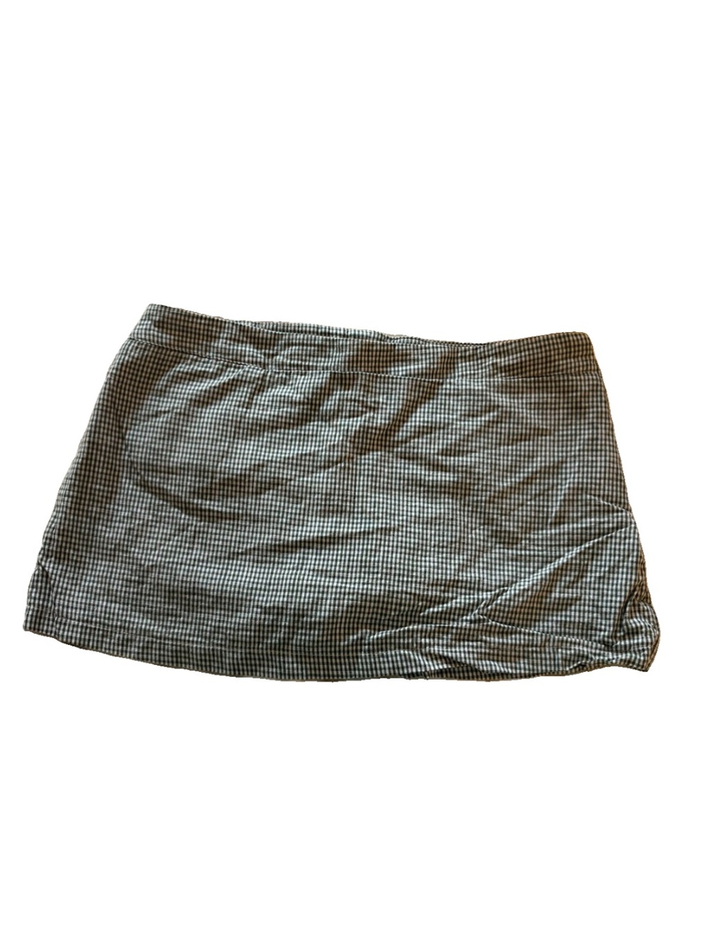 Free People Green and White Gingham Skort